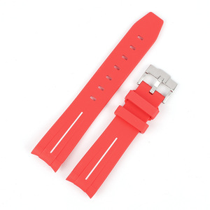 <span class=keywords><strong>Correa</strong></span> de reloj de caucho FKM de 20 mm con extremo curvo para Moon Watch, <span class=keywords><strong>correa</strong></span> de silicona impermeable para Rolex Daytona - Product Image 5
