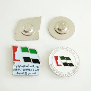 28 agosto gli Emirati arabi uniti Emirati festa delle donne souvenir magnetico regalo in metallo a forma di cerchio cappotto spilla distintivo pronto per la spedizione