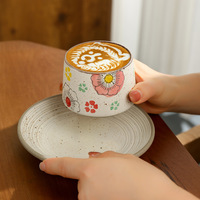 Nouvelles tasses à café en céramique japonaise, mugs pour latte art, tasses à thé peintes à la main sous glaçure, tasses à boisson, vaisselle pour la maison et le bureau, cadeau