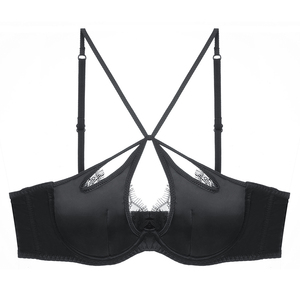 บราผ้าซาตินเซ็กซี่ บราลูกไม้ลายขนตา บราไซส์ใหญ่ สาวสวยในภาพถ่ายใส่บรา - Product Image 4