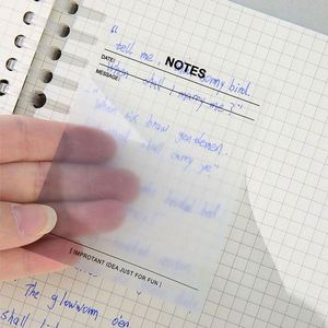 Blocs-notes autocollants transparents et imperméables pour étudiants, imprimés et programmables, vente en gros - Product Image 3