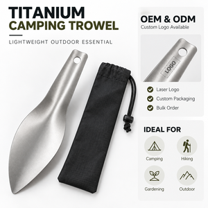 Pala de Jardín de Titanio Puro de 155 mm, Pala de Mano Portátil con Forma de Hoja, Pala Multifuncional para Excavar, para Acampar al Aire Libre - Product Image 6