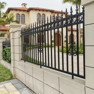 Vallas Decorativas <span class=keywords><strong>de</strong></span> Hierro Forjado y Acero Galvanizado, Fáciles <span class=keywords><strong>de</strong></span> Instalar, Diseño Moderno, Resistentes a los Rayos UV y al Agua, para Jardines y Construcción - Product Image 1