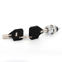JK001 Interrupteur tubulaire à clé 12 mm, micro-interrupteur à clé pour contrôleur d'alarme