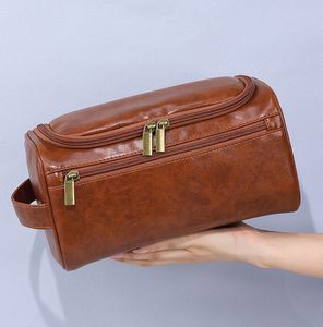 Bolsa de Cosméticos Personalizada de PU Negro con Asa <span class=keywords><strong>para</strong></span> <span class=keywords><strong>Colgar</strong></span>, Bolsa de Brochas de Maquillaje Multifuncional Resistente al Agua <span class=keywords><strong>para</strong></span> <span class=keywords><strong>Hombre</strong></span>, Bolsas de Aseo Colgantes <span class=keywords><strong>para</strong></span> Viaje - Product Image 4