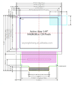 Cổ phiếu 1.69 inch 160x128 OLED hiển thị đầy đủ màu sắc seps525 điều khiển <span class=keywords><strong>LCD</strong></span> module - Product Image 5