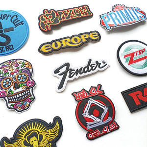 Оптовые вышитые нашивки в стиле панк-рок с аппликациями в стиле хиппи, пришивные/термоклеевые нашивки для одежды - Product Image 1