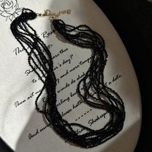 S925 <b>Sterling</b> <b>Silver</b> High-End Simple Design Small Square Color Diamond Round Barrel Bead <b>Necklace</b> for <b>Women</b> Dopamine Colored - Product Image 1