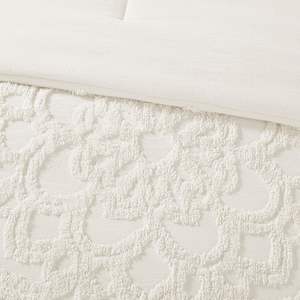 Ensemble de couette en chenille 100% coton, 2 pièces, motif floral, taille super king, pour usage domestique, design plié et cousu - Product Image 6