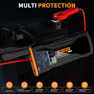 Démarreur de voiture portable 3000A, <span class=keywords><strong>batterie</strong></span> de secours 16000mAh 12V <span class=keywords><strong>pour</strong></span> tous les moteurs à essence 8L et camions diesel avec entrée Type C 18W - Product Image 3