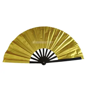 Bamboo Fan 2021 Factory Price Customized Large Big Size Bamboo Fabric Hand Fan For Nightclub Use