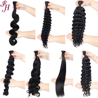 Rambut Asli FH Bohemian Braids Water Wave Tanpa Sambungan  Vendor Rambut India Virgin 100g  Rambut Asli Untuk Kepang