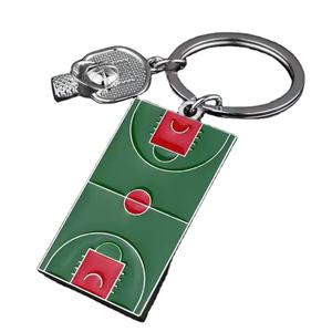 Porte-clés promotionnels personnalisés en gros en métal Souvenir terrain de basket - Product Image 3