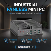 Mini PC industriel sans ventilateur Intel I7-6700HQ, ordinateur embarqué 4LAN 6COM RS232, large plage de température, CE RoHS IPC pour l'automatisation à l'extrémité