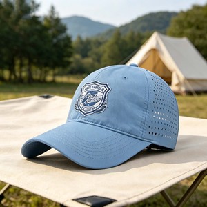 6 Panel Laser Cut Hole Baseball Cap Custom Logo Embroidery Golf <b>Hats</b> Sports Baseball Caps - Product Image 3