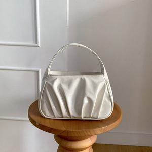 Nuevo Bolso de Mano de Diseño Coreano, Mini Bolso de Cuero PU Arrugado para Mujer, Bolso de Hombro Inclinado para Mujer - Product Image 1
