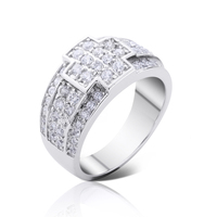 Alibaba al por mayor de joyería de moda de Plata de Ley 925 cz valor anillo anillos para la mujer y los hombres