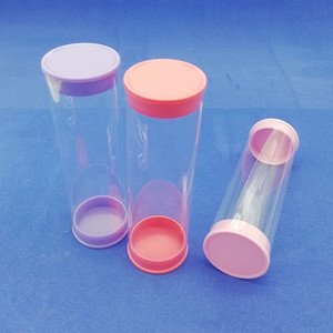 Tube de rangement de peinture portable cylindre en plastique PVC <span class=keywords><strong>pour</strong></span> fournitures d'artiste, emballage de tube transparent de ramassage de balle de tennis - Product Image 2