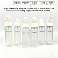 Flacon aérosol PET dépoli 90 ml OEM d'usine pour nettoyant visage, petit bec verseur, brume hydratante, emballage cosmétique