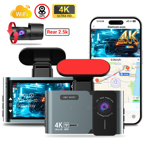 กล้องติดรถยนต์ความละเอียดสูง3นิ้วระบบ WiFi DVR พร้อมเลนส์คู่4K กล้องติดรถยนต์เชื่อมต่อกันสำหรับการตรวจสอบจอดรถ - Product Image 5