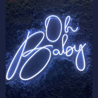 Enseigne néon LED acrylique personnalisée pour le dropshipping, idéale pour la décoration de fêtes et la publicité, étanche IP65 avec télécommande
