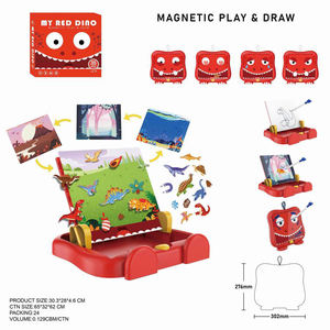 BGL Lernspiel zeug Set für Kinder Magnetische Alphabet Buchstaben 3D Puzzle & Kunststoff Dinosaurier Zeichenbrett DIY Zeichenbrett - Product Image 2