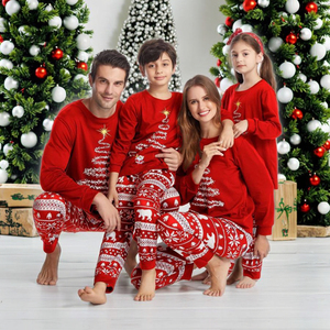 Pijamas de Inverno Unissex de Manga Longa em Algodão para Família Conjunto de Pijamas de Natal - Product Image 2