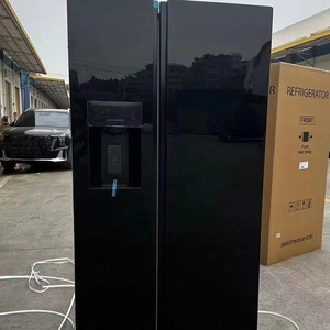 Side by Side Double Door Built-In Stainless Steel Fridge Auto-Defrost Direct Cooling Energy Class 250L+ Capacity Door Handles - Product Image 1