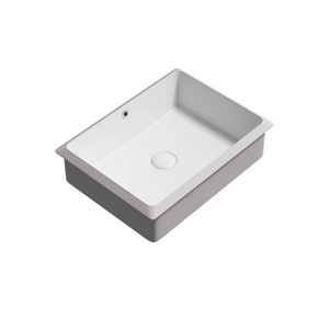 Seamless Ceramic Undermount <b>Basin</b> 45 Degree Waterjet Cut Flat Bottom Household Washbasin - Product Image 2