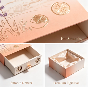 Drawer Slide Rigid Gift Box, <b>Reed</b> Diffuser Drawer Packaging Box, Luxury Sliding Gift Box Set for Aromatherapy - Product Image 4