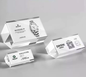 Pha Lê Acrylic từ sinh thái thân thiện chất lượng cao truy cập hiển thị giá trang sức cửa hàng đồng hồ bán lẻ bánh mì trà giá tag bảng - Product Image 3