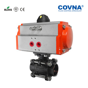 วาล์วนิวเมติกแบบลูกบอล Covna 0850 มาตรฐานเยอรมัน ซีลแข็งแบบทรูยูเนียน ทนอุณหภูมิสูง สำหรับน้ำ น้ำมัน และไอน้ำ - Product Image 1