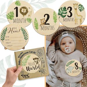 Tarjetas <span class=keywords><strong>de</strong></span> madera para marcar los meses del bebé con letrero <span class=keywords><strong>de</strong></span> anuncio, regalos para <span class=keywords><strong>embarazo</strong></span> y baby shower, accesorios para fotografía <span class=keywords><strong>de</strong></span> recién nacidos - Product Image 1