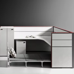 Poste de travail individuel en aluminium de luxe le plus populaire, design moderne, pour usage industriel, grand bureau de travail Borito FX40 - Product Image 3