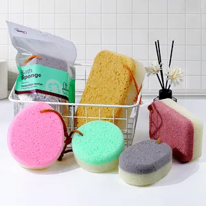 Dual Color Honeycomb Bath Sponge Soft High Water Absorption Bath Brush Bathroom Supplies