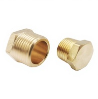 Raccords de compression en laiton forgé NPT mâle 3/8 pouce avec tête hexagonale pour drain de gaz de bateau et plomberie