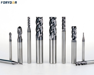 Fresa a Candela in Carburo HRC 45 55 65, Gambo 3mm, D12 12mm, 2 o 4 Taglienti, per CNC, per Alluminio, Fresa per Raggi d'Angolo - Product Image 4