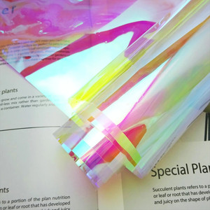 Royal Glory PET – <span class=keywords><strong>feuille</strong></span> <span class=keywords><strong>de</strong></span> Film <span class=keywords><strong>de</strong></span> fenêtre auto-adhésive dichroïque Iridescent arc-en-ciel pour acrylique et verre - Product Image 5