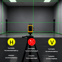 Niveau laser industriel vert DIY haute luminosité, auto-nivelant, alimenté par batterie au lithium, pour usage extérieur - Vente en gros