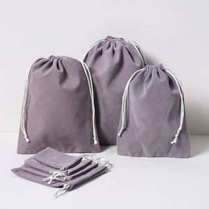 Petite pochette en velours rose avec logo personnalisé imprimé, pour boucles d'oreilles, bagues, cadeaux de luxe, parfums, rouges à lèvres, bijoux, sac en velours avec cordon de serrage - Product Image 5