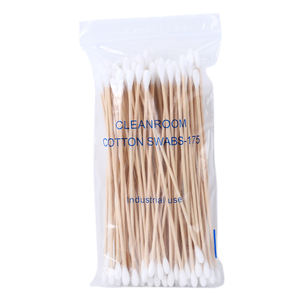 100 Buah Aplikator Kayu Ujung Tunggal Kapas Penyeka 6 Inci Kuncup Sekali Pakai - Product Image 2