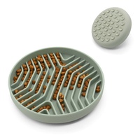 Échantillon gratuit Vente en gros Usine de produits pour animaux de compagnie Nourriture pour chien Pelle Pelle Silicone Mangeoire lente Pratique Pliable Pliable Bol pour animaux de compagnie
