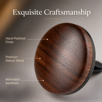 Diffuseur Parfum Voiture Luxe Bois Noyer Circulaire Clip Ventilation Magnétique Huiles Essentielles Élégant Exclusif Top