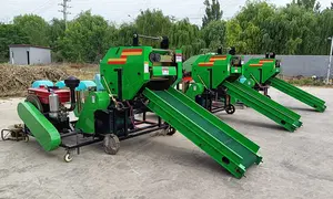 China Corn Silage Grass Harvester Electric Wrapping Film Baler With Baler Machine