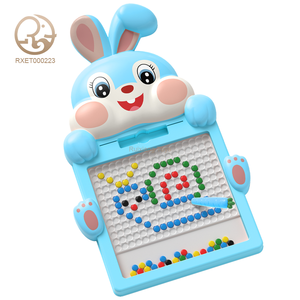Nouveaux jouets pour l'éducation de la petite enfance, jouets stylo à billes, lapin, tableau magnétique à <span class=keywords><strong>dessin</strong></span>, tableau de graffiti à points - Product Image 1