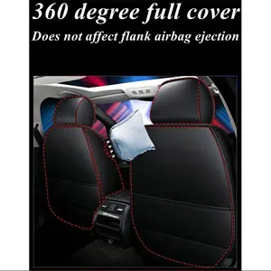 Funda de asiento de coche de cuero impermeable 5D 9D, accesorios de Interior de coche, juego completo de cojines de asiento de lujo universales, 13 Uds. Para coches - Product Image 3