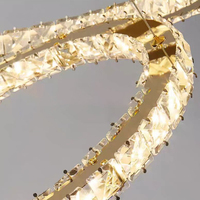 Lustre suspendu en cristal moderne et luxueux, personnalisé, avec certification UL ETL CE Rohs, pour salon, hôtel, restaurant
