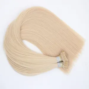 Fabriek Groothandel Dubbel Getrokken Top Kwaliteit Russische Volledige Cuticula Uitgelijnd Keratine Platte Punt Haarverlenging