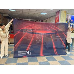 Bannière personnalisée en PVC vinyle, impression numérique avec publicité, drapeaux unidirectionnels, murs de présentation, football pour salons professionnels et cadeaux promotionnels - Product Image 3
