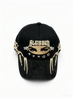 Gorra de béisbol de cinco paneles personalizada Fuerza Regida 31, de mezclilla, con visera curva de gamuza sintética, transpirable, impermeable y ajustable.